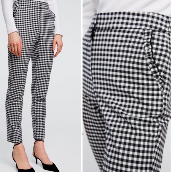 Zara Pants - Zara Basic Plaid Trousers